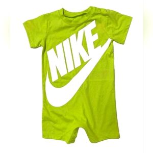 Nike Infant Boy Short Rompers 6MOS Atomic Green NWT